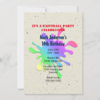 Paint Spritzer Paintball Geburtstag