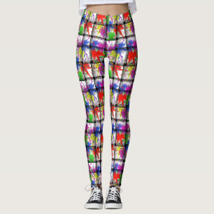 Paint Spritzer Pattern Handmade Yoga Leggings