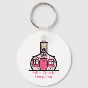 Paint Spritzer Schoolhouse - Lehrerin der fünften  Schlüsselanhänger
