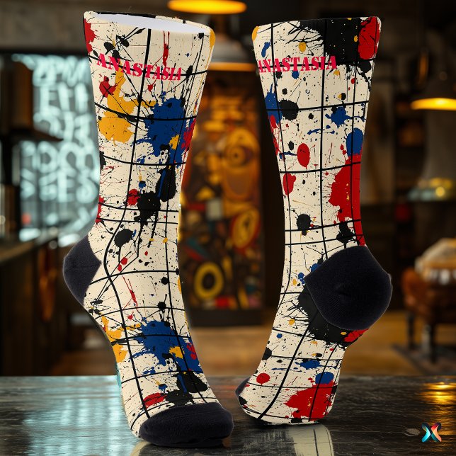 Paint Spritzer Socks mit lebendigem abstraktem Des Socken (Von Creator hochgeladen)