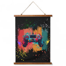 Paint Spritzer Video Game Controller Art, Gamer