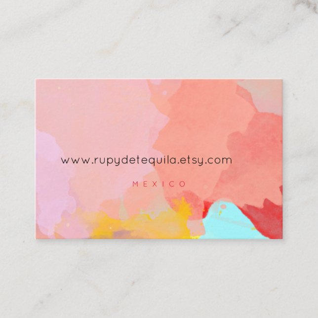 Paint Spritzer Visitenkarten Visitenkarte (Vorderseite)