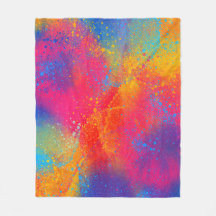 Paint Spritzers Fleece Blanket