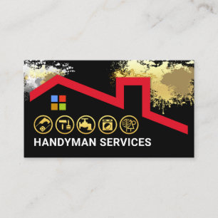 Paint Spritzers Rooftop Gebäude Visitenkarte