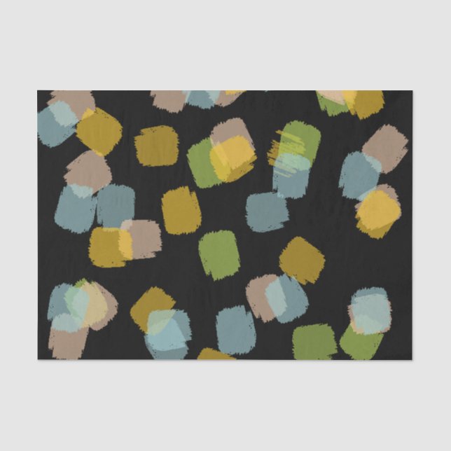 Paint Squares Black Seidenpapier (Vorderseite)