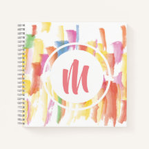 Paint Stached Monogram Sketchbook