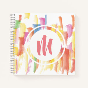 Paint Stached Monogram Sketchbook Notizbuch