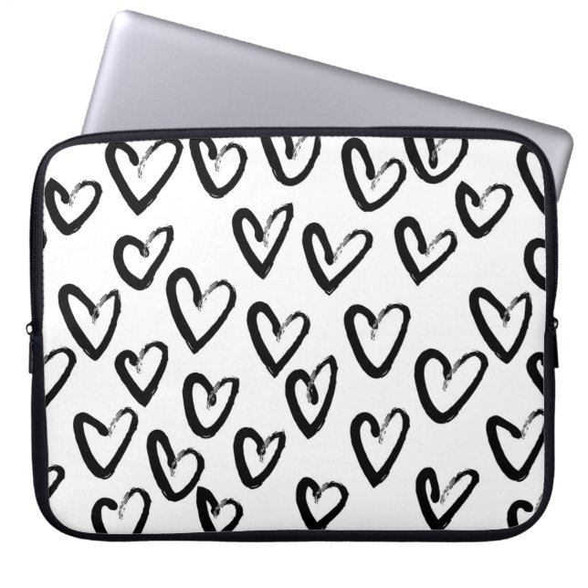 Paint Stroke Herzmuster Laptopschutzhülle (Vorderseite)