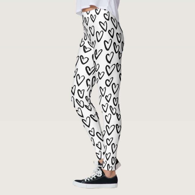 Paint Stroke Herzmuster Leggings (Links)