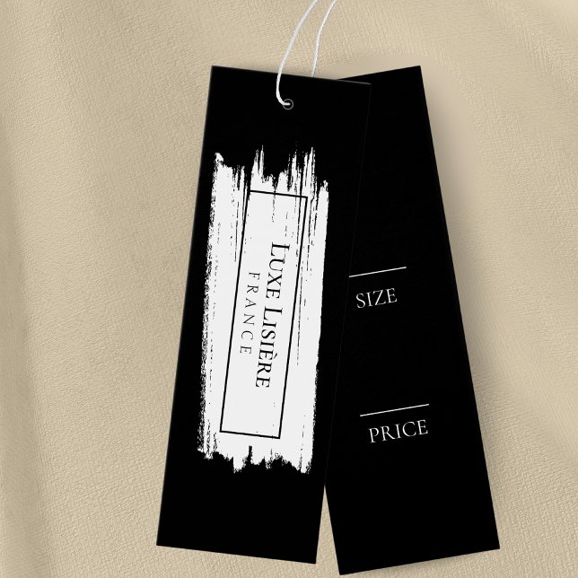 PAINT Stroke moderne schwarz-weiße Preismarken (Von Creator hochgeladen)