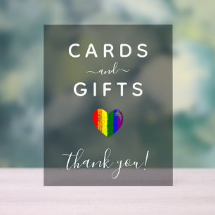 Paint Stroke Pride Herzkarten und Geschenke Acrylschild