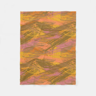 Paint Strokes Autumn Hues Fleecedecke