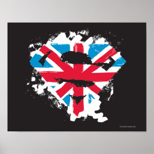 Paint Strokes British S-Shield Poster
