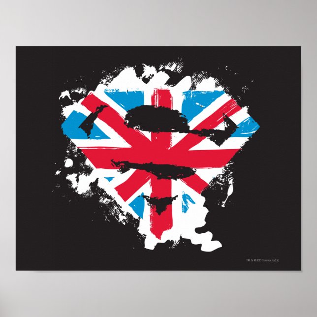 Paint Strokes British S-Shield Poster (Vorne)