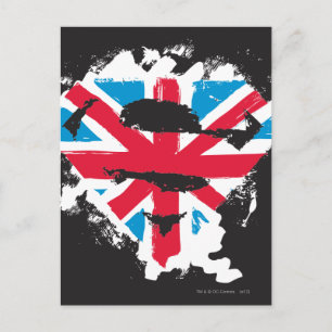 Paint Strokes British S-Shield Postkarte