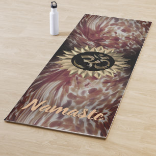 Paint Strokes Modern Abstrakt OM Lotus Yoga Mat Yogamatte