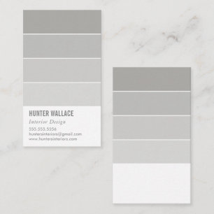 PAINT SWATCH CHIP moderne Dekoration ombre gray Visitenkarte
