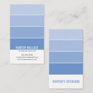 PAINT SWATCH CHIP moderne Inneneinrichtung ombre b Visitenkarte