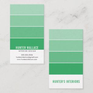 PAINT SWATCH CHIP moderne Inneneinrichtung ombre g Visitenkarte