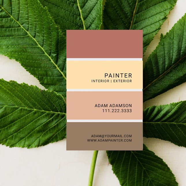 Paint Swatch Painter Contractor Designer Bold Visitenkarte (Von Creator hochgeladen)