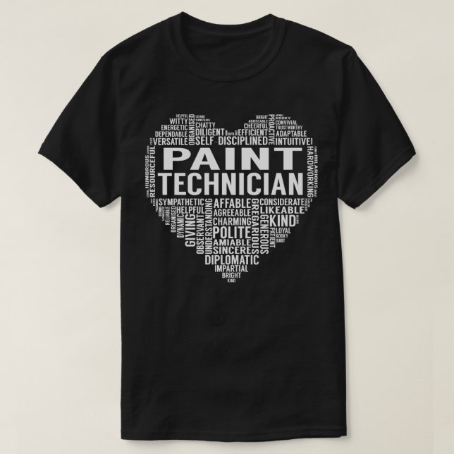 Paint Technician Heart T-Shirt (Design vorne)