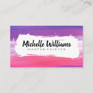 Paint Texture künstlerischer Brush Stroke Visitenkarte