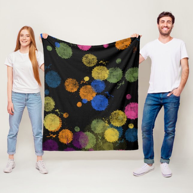 Paint Tropfens Fleece Blanket (Beispiel)
