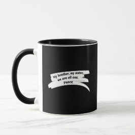 Paint Wide Peace Message Tasse