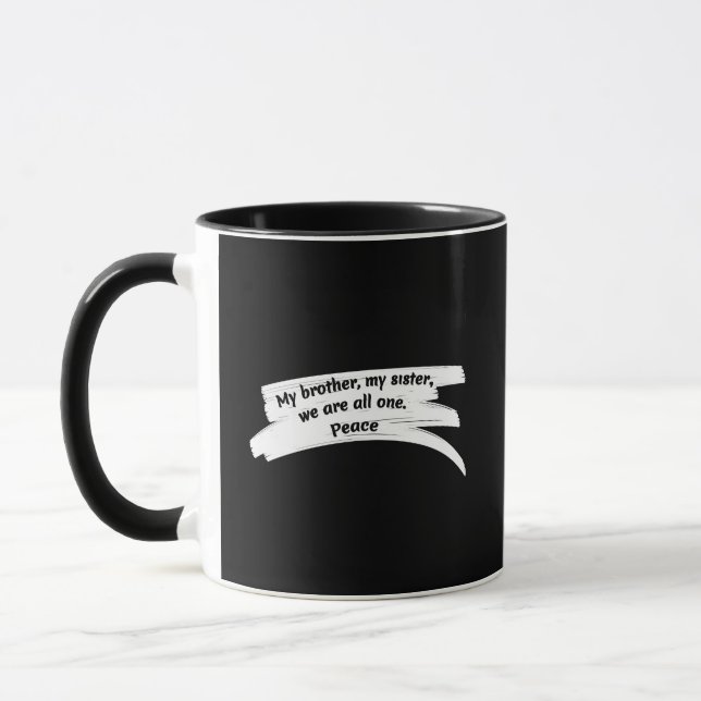 Paint Wide Peace Message Tasse (Links)