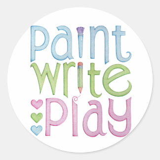 Paint Write Play Aufkleber