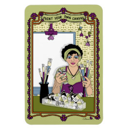 Paint your own Leinwand_A_4x6 Kühlschrank Magnet