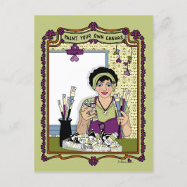 Paint your own Leinwand_A_ Postcard Postkarte