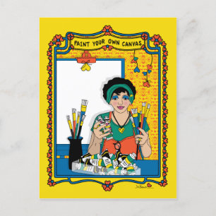 Paint your own Leinwand_B_ Postcard Postkarte