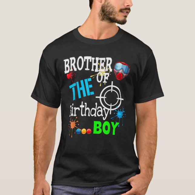 Paintball Birthday Matching Family Set Outfit T-Shirt (Vorderseite)