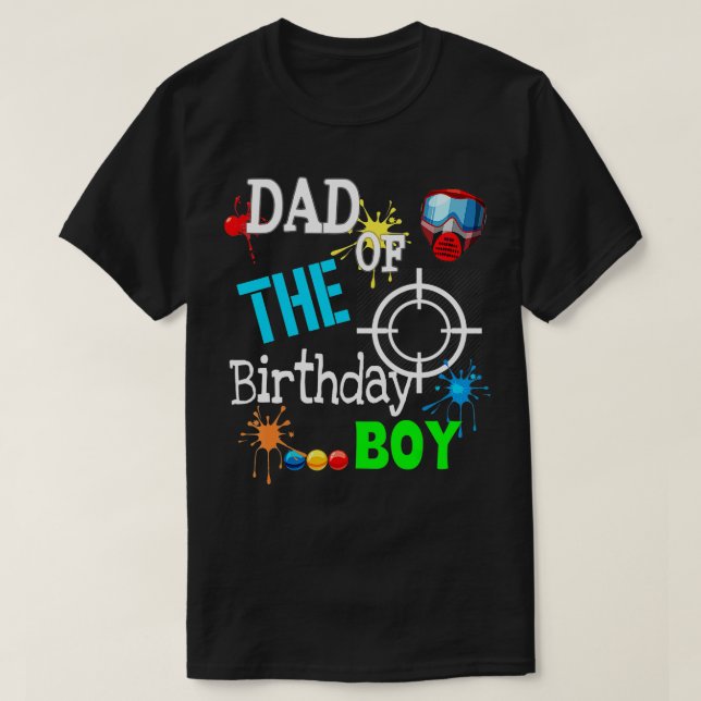 Paintball Birthday Matching Family Set Outfit T-Shirt (Design vorne)