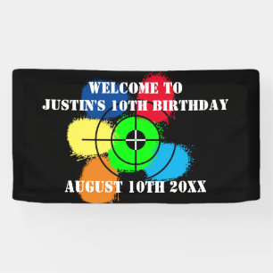 Paintball Birthday Party Begrüßungsbanner Banner