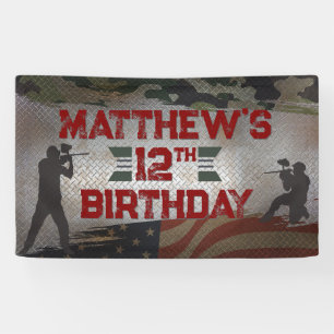 Paintball Birthday Party Militärische Camouflage U Banner