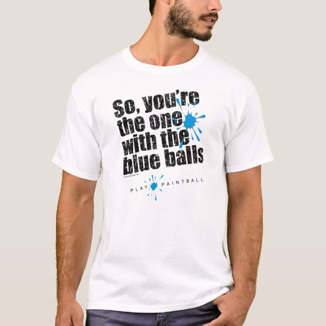 Paintball-Blau-Bälle T-Shirt (Vorderseite)