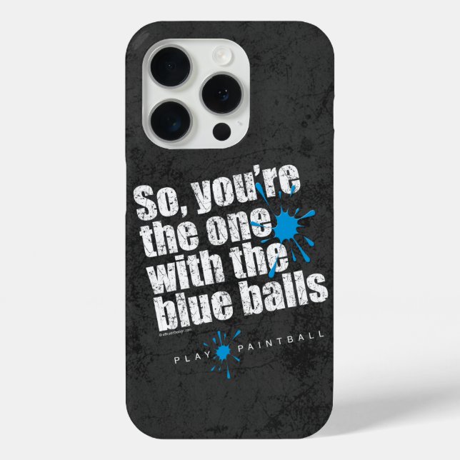 Paintball Blue Balls Case-Mate iPhone Hülle (Rückseite)