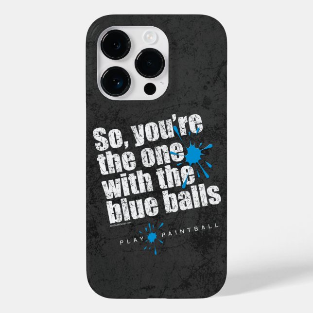Paintball Blue Balls Case-Mate iPhone Hülle (Rückseite)