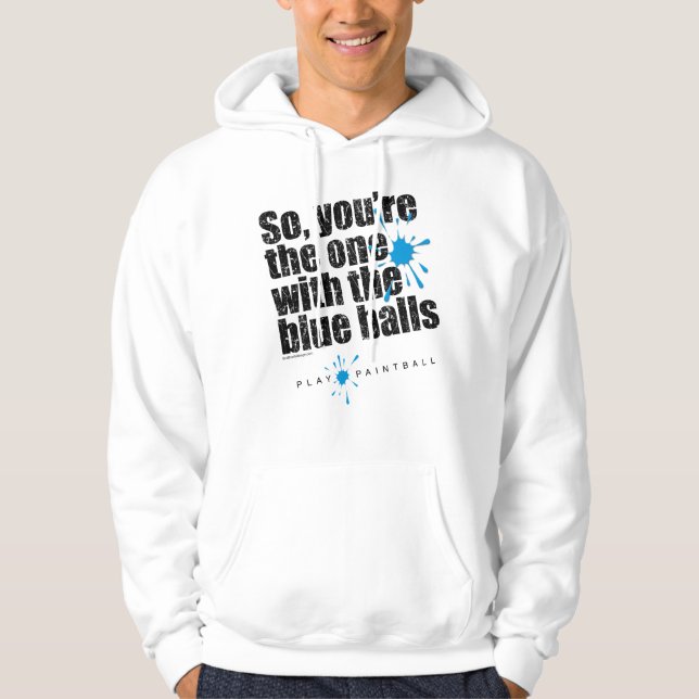 Paintball Blue Balls Hoodie (Vorderseite)