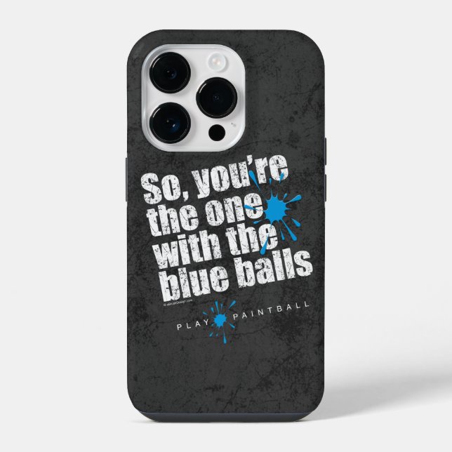 Paintball Blue Balls iPhone Hülle (Rückseite)