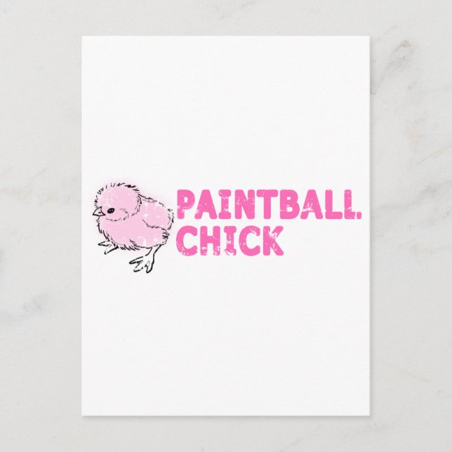 Paintball Chick Postkarte (Vorderseite)