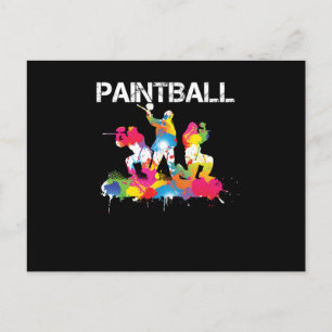 Paintball Color Platsch Paintball Player Geschenk Postkarte
