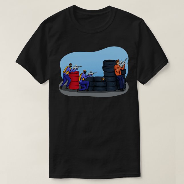 Paintball-Darstellung T-Shirt (Design vorne)