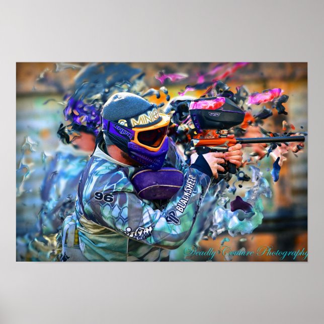 Paintball-Druck - groß Poster (Vorne)