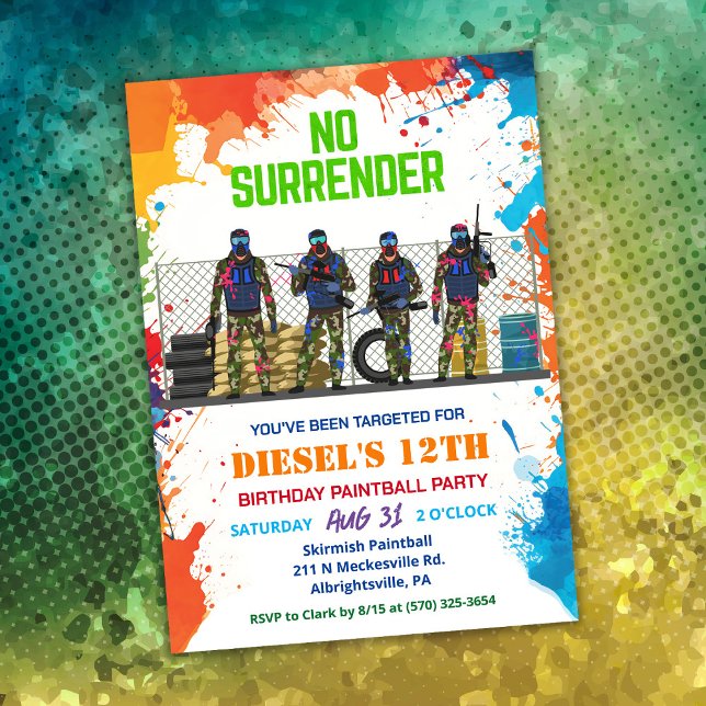 Paintball Einladung zum Geburtstag (Von Creator hochgeladen)