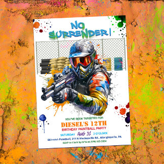 Paintball Einladung zum Geburtstag
