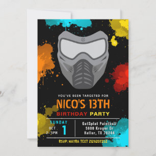 Paintball Einladung zum Geburtstag   Paintball-Par