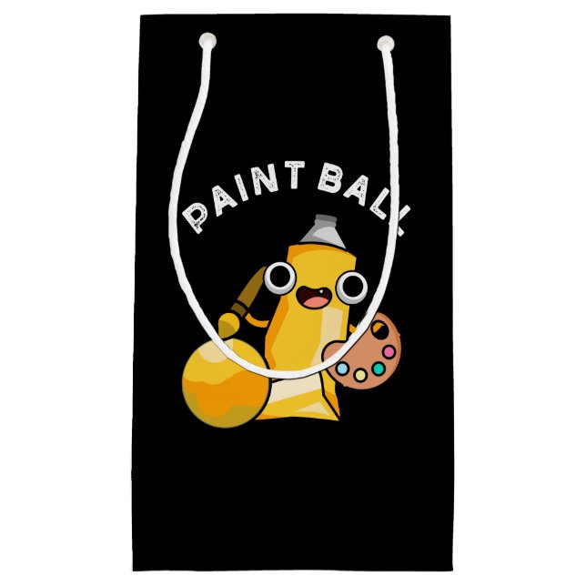 Paintball Funny Paint Pun Dark BG Kleine Geschenktüte (Vorderseite)
